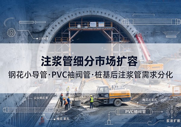 天柱注浆管细分市场扩容，隧道钢花小导管、PVC 袖阀管、桩基后注浆管需求分化